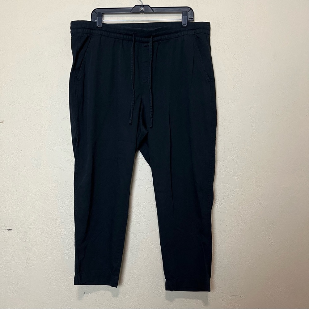 Gap women elastic waist pull on ankle‎ comfort pockets black pants size XL